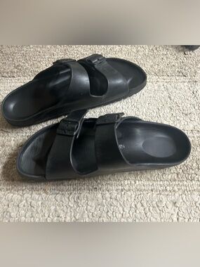 Birkenstock Black Two-Buckle EVA Slide Sandals